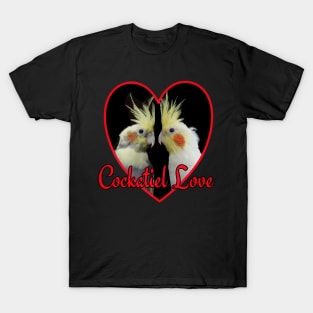 Cockatiel Love Heart Parrot T-Shirt